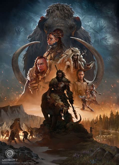 An Image Of A Group Of People Standing In Front Of A Giant Monster With
