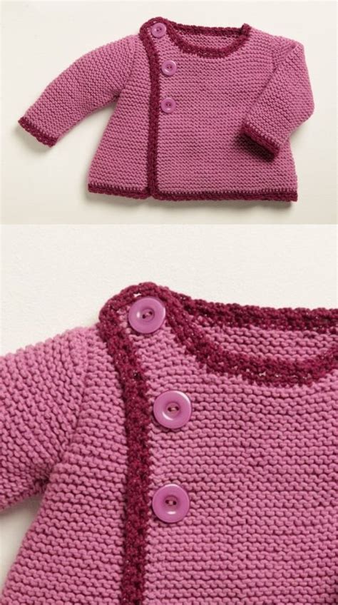 Free baby cardigan knitting pattern. Free Knitting Pattern for Baby Cardigans
