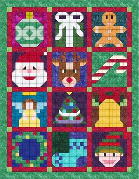 Christmas Sampler All 12 Blocks Bluprint Christmas Quilt Blocks