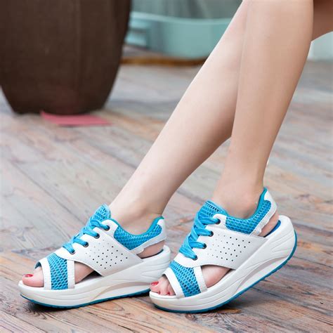 Women Shoes Summer Wedges Sandals Fashion Lady Tennis Open Toe Slimming