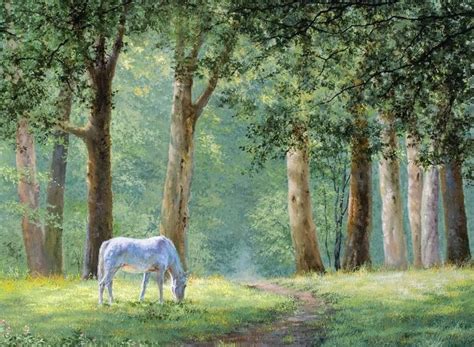 Pin By Caro Iglesias On Horse White Horse Painting Forest Painting