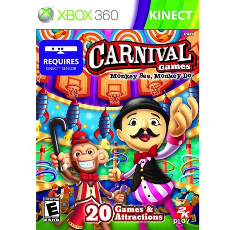 Xbox 360 Carnival Games Monkey See Monkey Do Kinect Waz