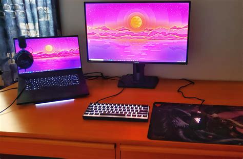 My Setup With My New Razer Blade Base Model Mid 2019 And An Rtx 2060