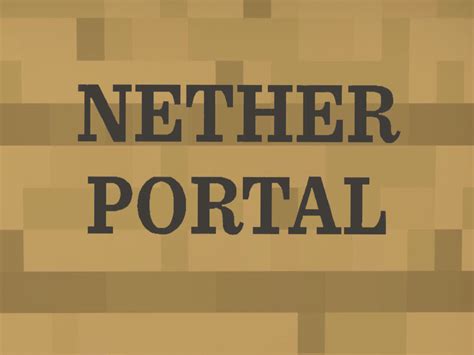 Label On Wooden Sign For Portal To Nether