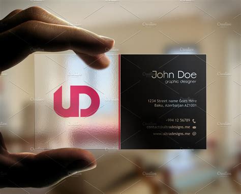 If you are looking for a clear or frosted look, we've got you covered. Creative Transparent Business Card ~ Business Card ...