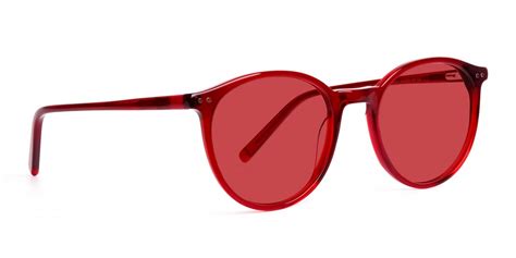 Brooke 4 S Red Round Sunglasses Specscart ®