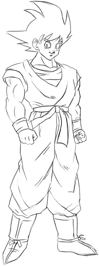 Dragon ball z character, step by step. How to Draw Goku from Dragon Ball Z with Easy Step by Step ...