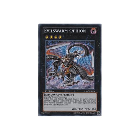 Yu Gi Oh Card Ha07 En064 Evilswarm Ophion Secret Rare Chaos Cards