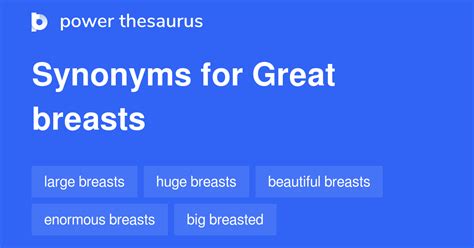 Great Breasts Synonyms 36 Words And Phrases For Great Breasts