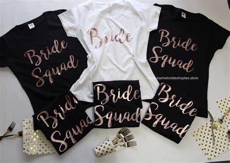 FEMALE FIT Bachelorette party shirts woth Rose gold prints, Bridesmaid tees, Bach party Rose ...