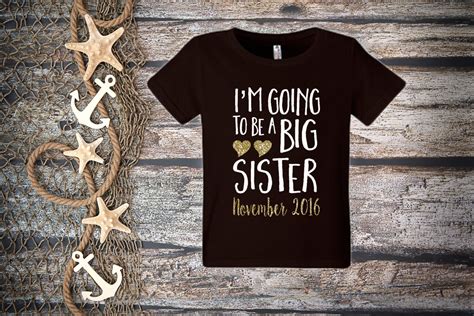 Im Going To Be A Big Sister Shirtshort Sleeve Black Etsy