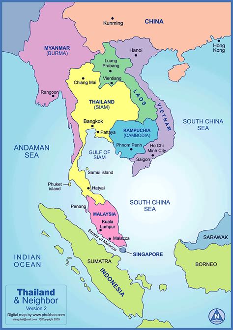 Thailand Asia Map