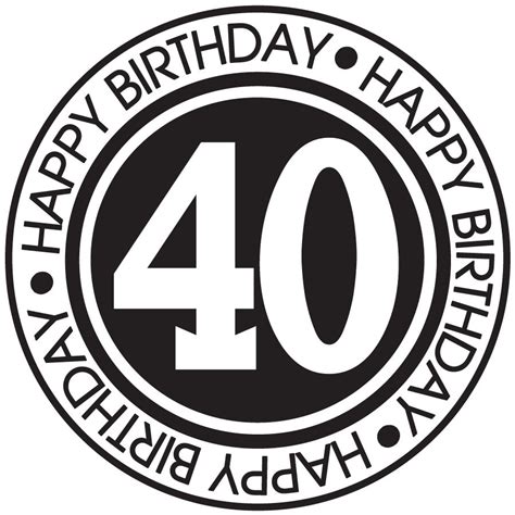 Happy 40th Birthday Clipart Free 7 Clipart Station