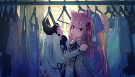 Cute Pink Haired Anime Girl Wallpapers Wallpaper Cave