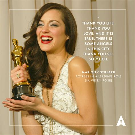 Marion Cotillard Accepting The Best Actress Oscar For Her Performance As France S National