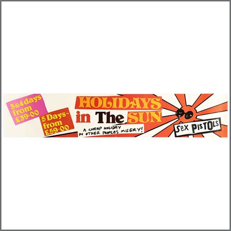 B30456 Sex Pistols 1977 Holidays In The Sun Promotional Banner Uk