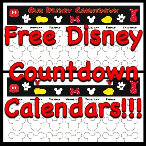 My Disney Life Countdown Calendars Disney Calendar Disney Countdown