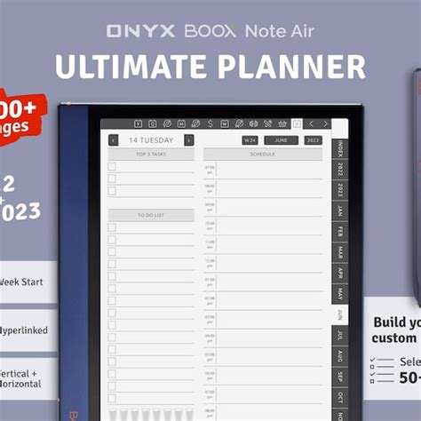 Boox Note Air Templates Daily Planner 2022 2023 Instant Etsy Singapore