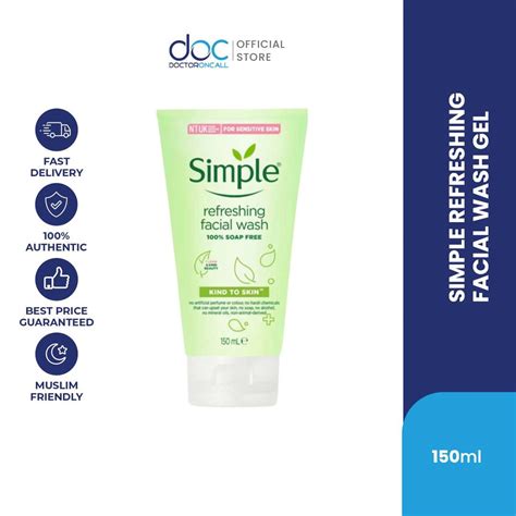 Simple Refreshing Facial Wash Gel 150ml Shopee Malaysia