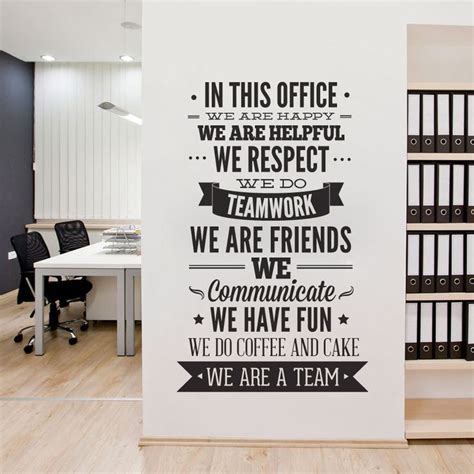 Office Decor Typography Wall Art Sticker In This Office For Etsy