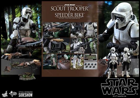 Star Wars Rotj Scout Trooper And Speeder Bike Sixth Scale Figure Set