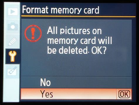 Select ok on the camera and hold on while the sd card formats. Nikon D40 Tips: Nikon D40 - How to format the memory card