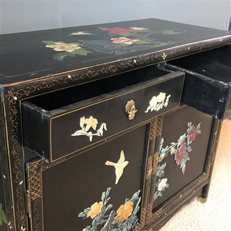 20th Century Chinese Lacquered Cabinet Oriental Antiques Hemswell