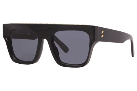 Stella Mccartney Sunglasses Womens Sc40006i 01a Shiny Blacksolid Smoke 54 20mm