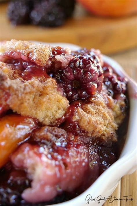 Peach Blackberry Cobbler Great Grub Delicious Treats