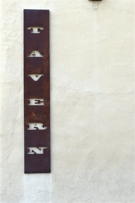 Old Blank Tavern Medieval Wooden Signboard Stock Image Image Of