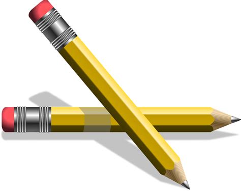 Free Vector Graphic Pencil Pen Write Rubber Yellow Free Image On
