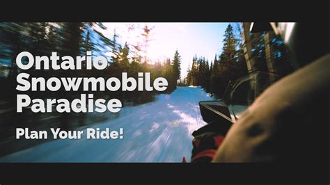 Ontario Snowmobile Paradise Plan Your Ride Youtube