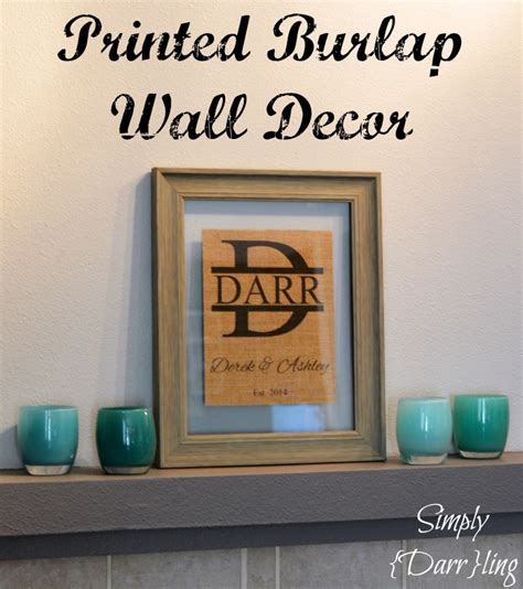 Explore our wide range of personalized wedding favors and party supplies only here at efavormart. Printed Burlap Wall Decor - Simply {Darr}ling
