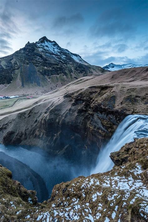 Iceland Scenery Waterfall What A Beautiful World