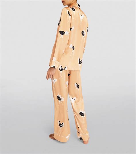 Olivia Von Halle Pink Silk Lila Pyjama Set Harrods Uk