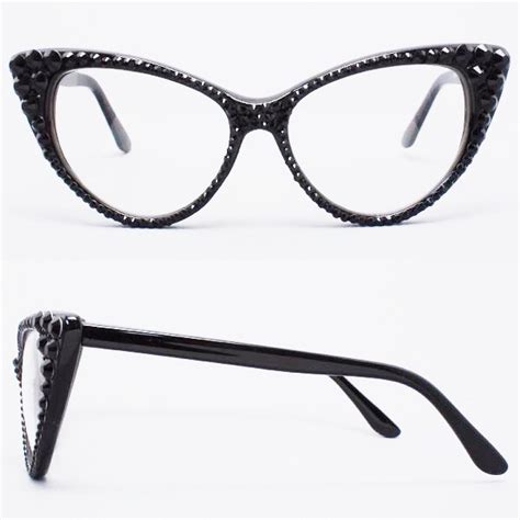 Bling Glasses Optical Crystal Cat Eye Glasses Eyewear Divalicious