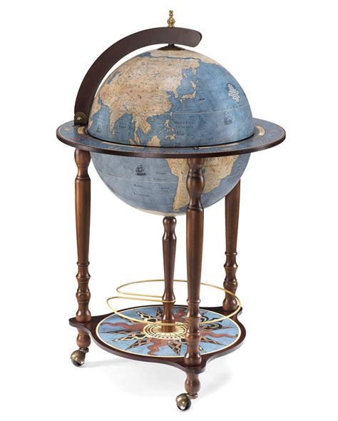 Da Vinci Blue Dust Bar Globe Made In Italy With Certificate Of