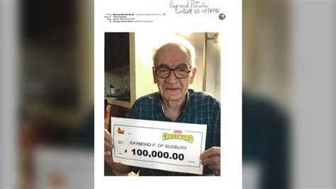 Sudbury Man Wins 100k Instant Crossword Ctv News