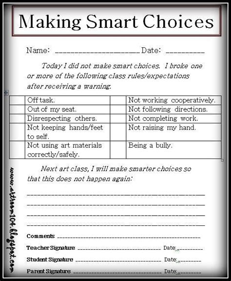 Decision Making For Kids Worksheet