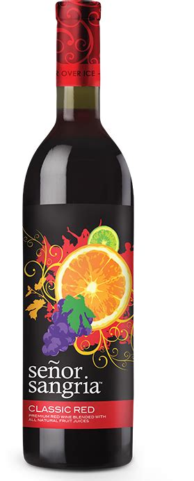 Classic Red Red Sangria Black Bottle 600x700 Png Download
