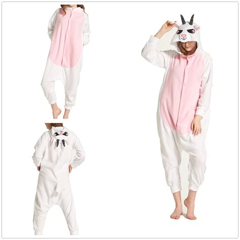 Unisex Goat Onesies Pyjamas Fleece White Sheep Onesie Cosplay Costumes