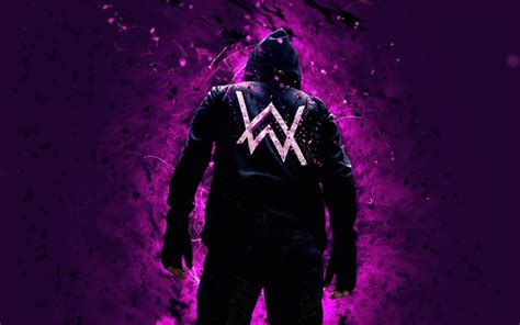 Use images for your pc, laptop or phone. Download wallpapers Alan Walker, 4k, music stars, violet ...