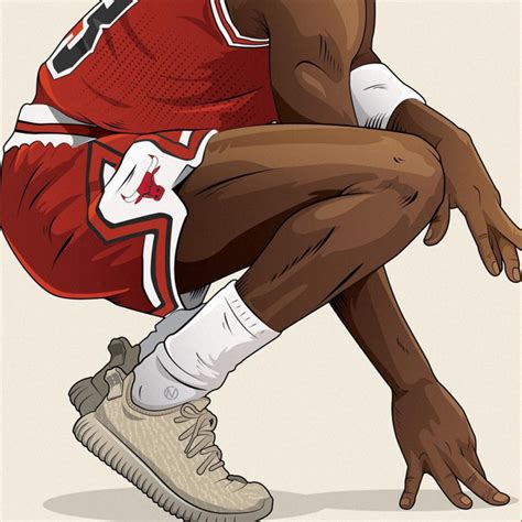 Michael Jordan X Yeezy Illustration Art Pinterest