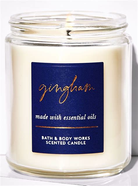 Bath & Body Works Gingham Single Wick Candle | Bath body works candles, Bath and body works 