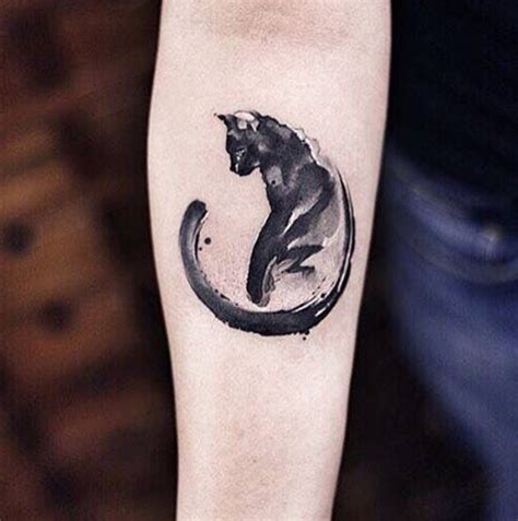 50 Of The Cutest Black Cat Tattoo Design Variations For The Cat Lovers