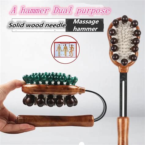 40pcs Multi Functional Wooden Massager To Knock Massage Neck Hammer Massage Stick In Massage