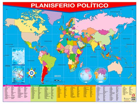 Manitos Poster Planisferio Politico Political World Map The Best Porn Website