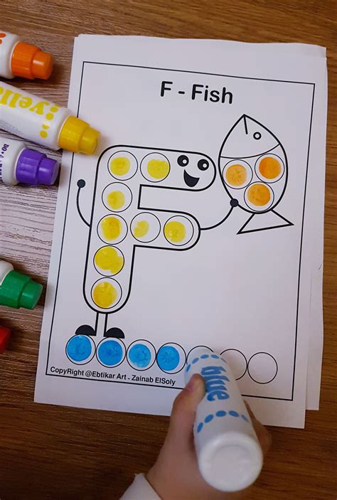 Rainbow set comes with 6 washable markers. Free Printable Dot Marker Coloring pages help children ...