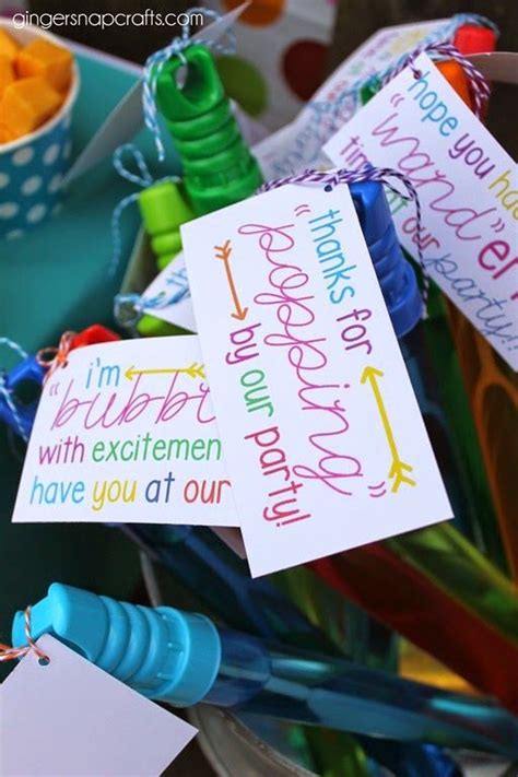 Diy Bubble Party Favors With Printable Party And Entertaining Ideas