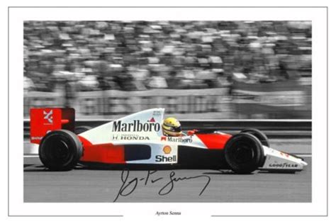 Ayrton Senna Mclaren Signed Photo Print Autograph Formula One F1 Ebay
